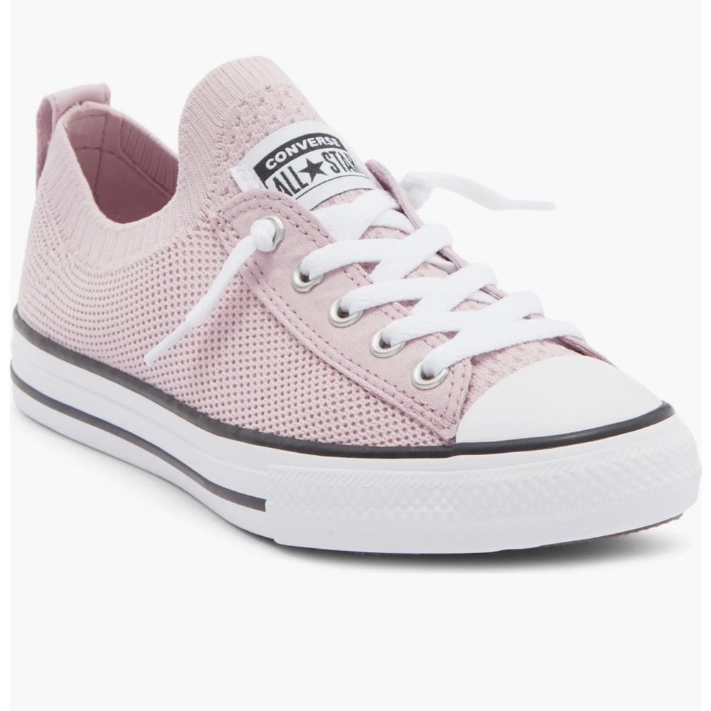Converse Low Top mesh Sneaker in Pale Pink and White
